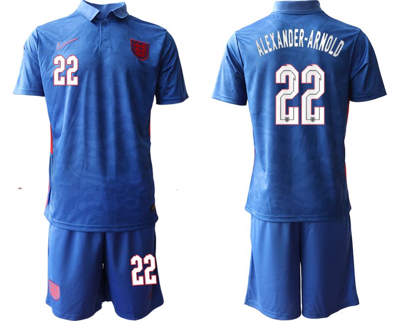 Men 2020-2021 European Cup England away blue #22 Nike Soccer Jersey->england jersey->Soccer Country Jersey